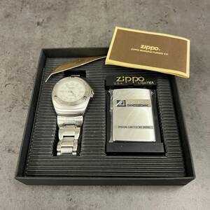 1000円スタート【ギフトセット】Zippo ジッポー ライター No.0547 腕時計 シルバー メンズ ギフトセット LIGHTER&WATCH