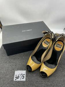 D&G DOLCE&GABBANA バックリボンピンヒール サイズ36 1/2 ドルガバ ヒール ハイヒール ブランド靴 レディースファッション 箱付き u3675
