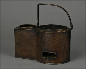 時代物 銅製 提手付 燗銅壷 酒燗器 古民具 幅20cm