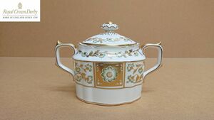 N-20 英国王室 Royal Crown Derby クラウンダービー GREEN DERBY PANEL グリーンダービーパネル カバードシュガー シュガーポット sugarpot