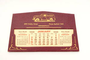 アメリカン・アンティーク 1949年版卓上カレンダー