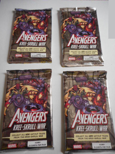アベンジャーズ　トレーディングカード　４パックセット　Avengers kree-skrull war 2011年