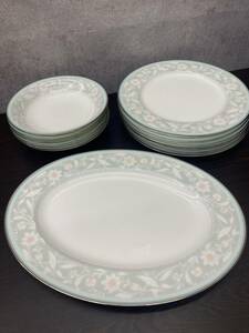 ☆★4616 未使用 平皿 中小6枚づつ 大1枚　まとめ13枚セット Noritake ノリタケ 洋風皿 洋食 和食 レストラン 盛り付け皿 箱無 保管品☆★