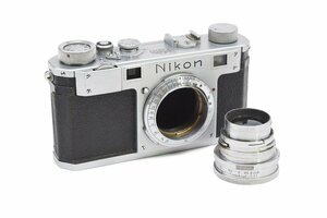 【珍品】NIKON/ニコン M 609 シルバーボディ NIPPON KOGAKU+NIKKOR-H.C 50ｍｍｆ2 純正ケース付きMADE IN OCCUPIED JAPAN #HK10027