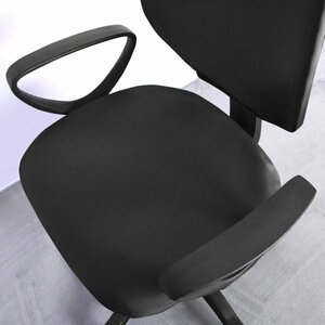 【vaps_6】椅子カバー ブラック 座面カバー チェアカバー オフィスチェア 伸縮素材 送込