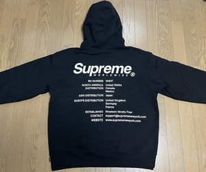 【試着のみ・送料無料】Mサイズ！Supreme Worldwide Hooded Sweatshirt Black ブラック シュプリーム ワールドワイド Boxlogo 2023SS