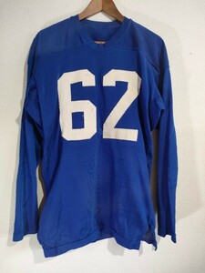 70s RAWLINGSローリングスフットボールTシャツ 44 ブルー L チャンピオン 60s