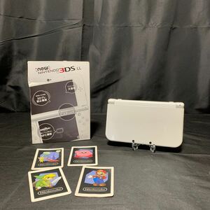 Nintendo New ニンテンドー3DSLL 本体 RED-001 パールホワイト タッチペン 箱付き 動作確認済み 初期化済み 3DS LL 任天堂 