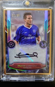 2022-23 topps uefa museum collection gold framed auto /99 frank lampard ランパード　