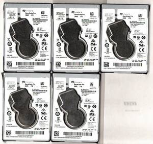 SATA ☆ SEAGATE　2.5インチHDD　1TB (1000GB)　5個セット ☆ MODEL：ST1000LM049 ★ 健康状態：正常 ★