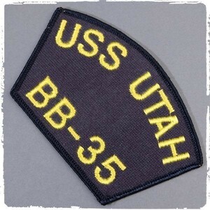 ZA04 米海軍 USS UTAH BB-35 戦艦 ミリタリー ワッペン パッチ ロゴ エンブレム 部隊章