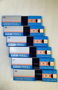 送料230円☆【希少】KIRIN Pencils キリン鉛筆 H 12本×6箱分 保管品☆