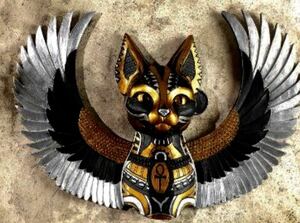 古代エジプト 猫の神様 バステト 壁掛けオブジェ ねこ ネコ インテリア