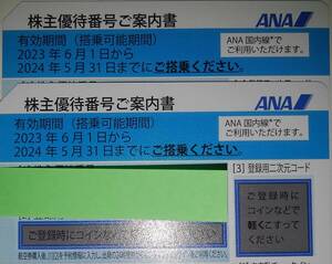 【送料無料】ANA 全日空 株主優待券 2024年5月31日まで 2枚セット