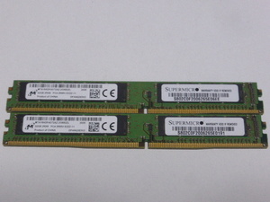 メモリ デスクトップパソコン用 Micronチップ DDR4-2666 PC4-21300 ECC Unbuffered 32GBx2枚 合計64GB 起動確認済 MTA18ADF4G72AZ-2G6B2ZL