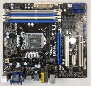 【中古パーツ】BIOS確認のみ、ASROCK H55M-GE マザーボード　ＩＯパネル LGA1156 ■MB4192