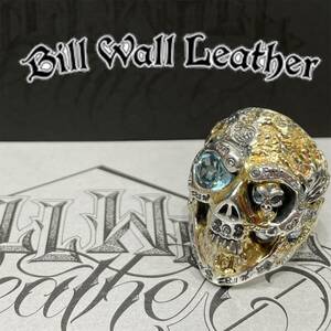 正規品　Bill Wall Leather ビルオールレザー　BWL 　グラフィティ　マスタースカルリング 　シルバー　ストーンアイズ　61.3g