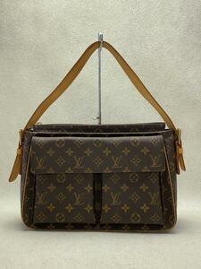 LOUIS VUITTON◆M51163/ヴィバシテGM/モノグラム・キャンバス/ショルダーバッグ/PVC/BRW/LV/ロゴ