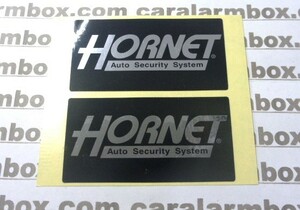New Hornet ホーネット USA セキュリティ アラーム ブランド ステッカー 2枚1組 内貼り/外貼り兼用 送料無料 即決 新品 Viper バイパー