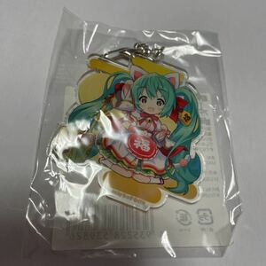 くじ引き堂　初音ミク鏡音リン鏡音レン 福よ来い来い♪オンラインくじ アクリルキーホルダー アクキー 招き猫 初音ミクSD座り右手上