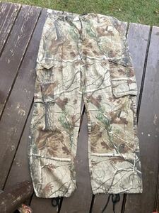 Realtree ap迷彩　カーゴパンツ】USサイズ36-38L: リアルツリー 狩猟 射撃 シューティング ハンティング