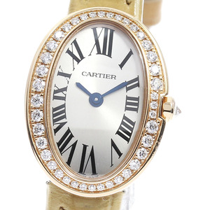 カルティエ CARTIER WB520028 ミニベニュワール K18PG ダイヤベゼル クォーツ レディース 箱・保証書付き_710699