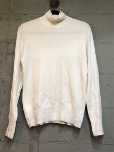 HYKE ハイク カシミヤ混 モックネックニット CREAM size2