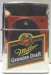 98年’レギュラー ZIPPO "MILLER BEER”未使用　新品　