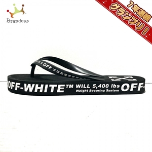 オフホワイト Off-White ビーチサンダル - ラバー 黒×白 メンズ 靴