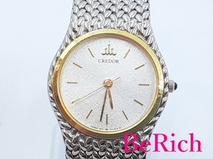 セイコー SEIKO クレドール 1271-0060 YG ベゼル レディース 腕時計 SS 一体型【中古】 bt2661