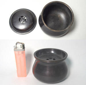 ■【蔵出】小さな建水 コボシ黄銅製 煎茶道具■