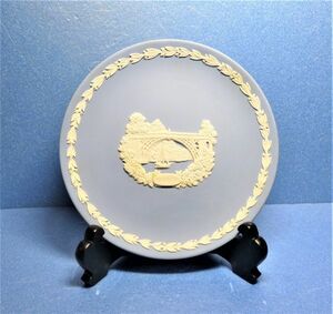 Wedgwood(ウエッジウッド)　ジャスパーブルー　プレート　17cm　IRON BRIDGE　イングランド製　950114L474-Q04F