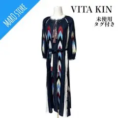 【未使用タグ付き】VITA KIN エンブロイダリー 刺繍 ワンピース ドレス