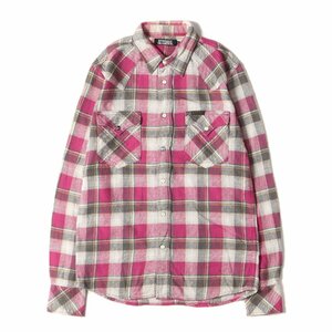 HYSTERIC GLAMOUR ヒステリックグラマー シャツ サイズ:S チェック ウエスタン ネル シャツ ピンク系 日本製 トップス カジュアルシャツ