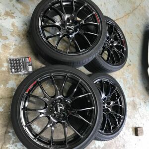 マークXなどにRAYS ホムラ2×7 19インチタイヤホイール4本セット限定カラー　235/40R19