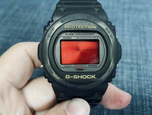CASIO G-SHOCK DW-5700 PROTECTION カシオ ジーショック プロテクション 防水 腕時計 とけい メンズ 赤液晶 20周年