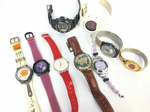 1円 ジャンク品 カシオ スウォッチ クオーツ 腕時計 おまとめ大量セット EV207