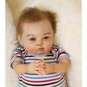 リボーンドール リアル赤ちゃん人形 かわいいベビー人形 ハンドメイド海外ドール 衣装付き ブルーアイ アーティストメイク 外国の男の子