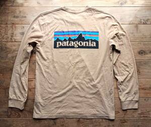 送料無料♪パタゴニアpatagonia レスポンシビリティーカットソー 長袖Tシャツ S(M相当) ブラウンカーキ Responsibili Tee メキシコ製 古着