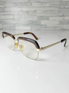 年代品 14KGF サーモントブロー 鼈甲 眼鏡 中古品