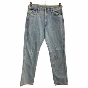 Wrangler カウボーイ ロングパンツ W33 ラングラー 13MWZ ライトブルー コットン メキシコ製 古着卸 アメリカ仕入 2312-596