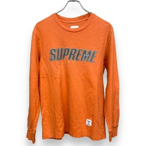 SUPREME 17AW Metallic L/S Top 長袖Tシャツ ロングスリーブカットソー Sサイズ オレンジ シュプリーム メタリック