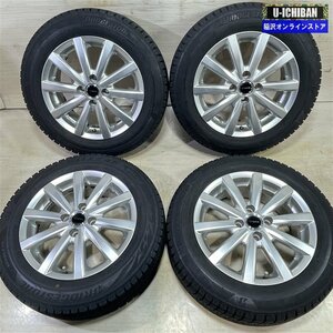 ヤリス アクア スイフト スペイド 等 TOPRUN 6-15+45 4H100 ブリヂストン 175/65R15 15インチ スタッドレス 4本セット 009