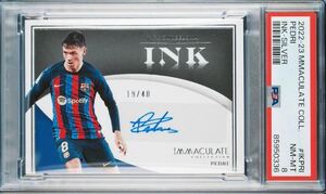 ペドリ2022-23 Panini Immaculate #IK-PRI Pedri Autograph Immaculate Ink /40 バルセロナ 鑑定品 PSA