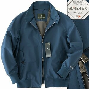 新品 6.1万 スコッチハウス 80周年記念 GORE-TEX ハリントン ジャケット M 青 【J42236】 メンズ HADRIAN ブルゾン スウィングトップ