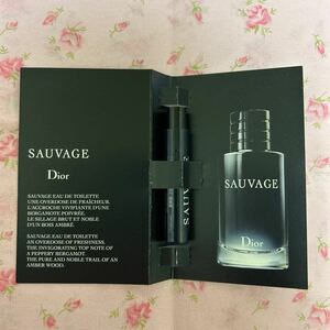 【新品未使用】ディオール Dior ソヴァージュ オードゥ トワレ 香水 1ml SAUVAGE ノベルティ 非売品 2024 ソバージュ 試供品 サンプル