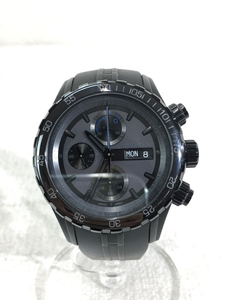 EDOX◆自動巻腕時計/アナログ/ラバー/BLK/BLK/SS