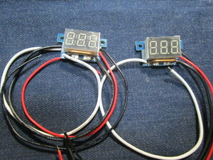 小型デジタル電流計　１０A　３桁　未使用品　２個組