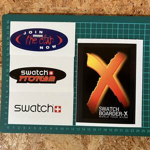 SWATCH スウォッチ 4枚 STICKER ステッカー シール PRO TEAM the club BOARDER-X WORLD TOUR 97/98 
