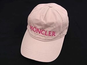 1円 MONCLER モンクレール コットン100％ ベースボールキャップ 帽子 レディース ピンク系 AZ3625